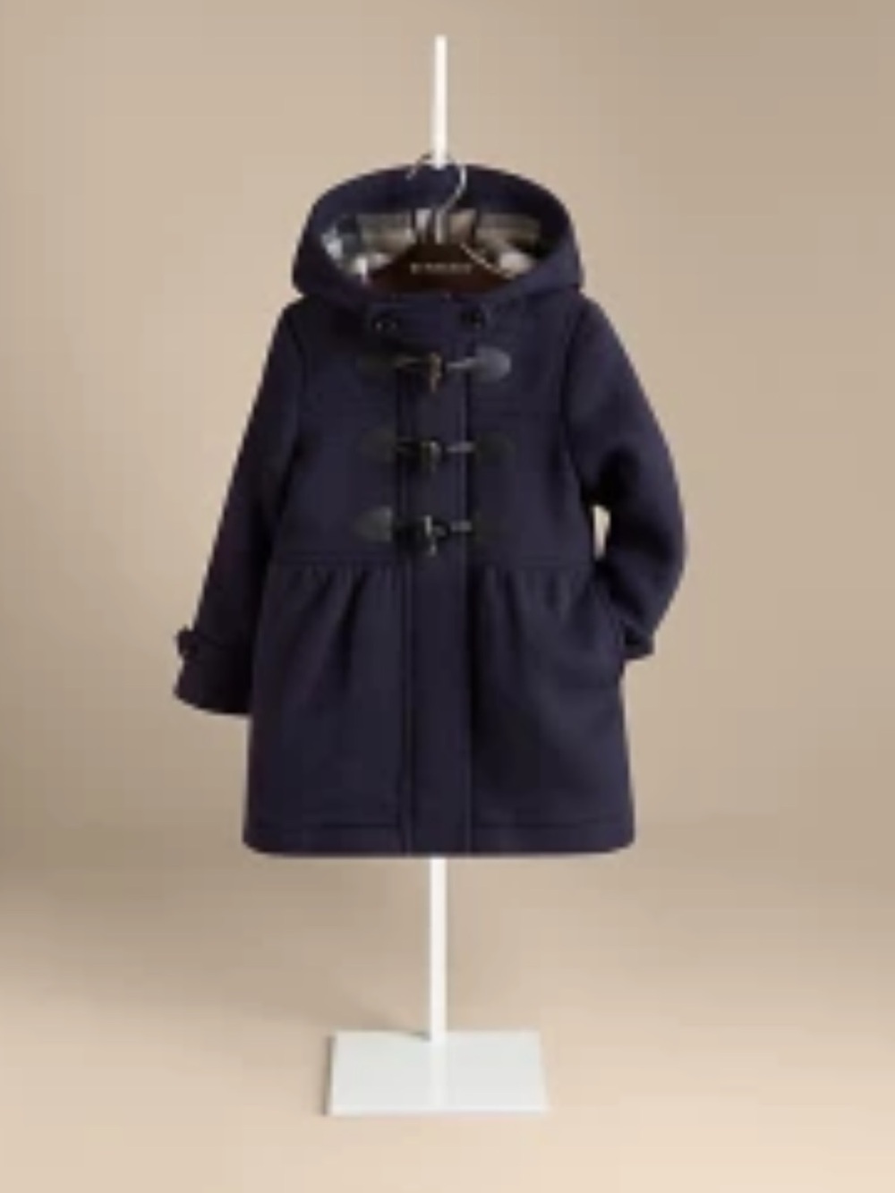 Burberry Children's Wool Duffle Coat, Navy, 4Y